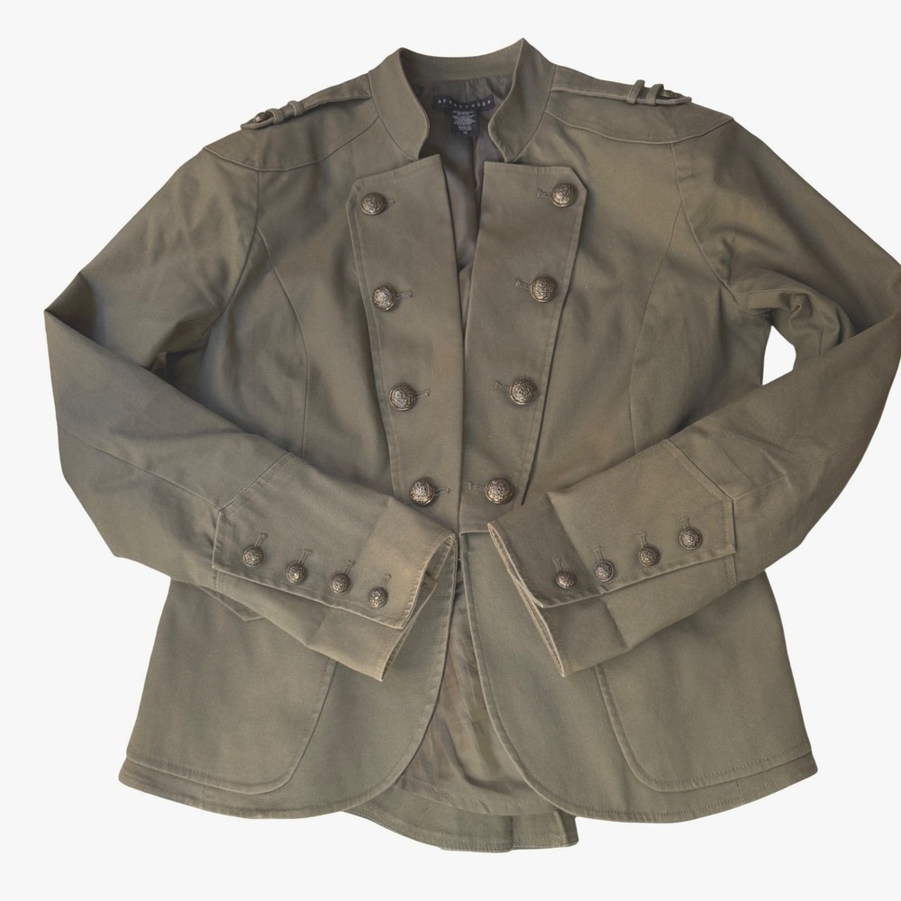 Apostrophe Military Band Officer Parade Jacket Gold Crest Buttons Indie 12 - Picture 3 of 15